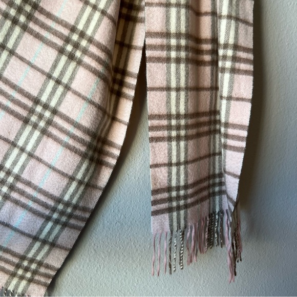 Burberry Pink and Brown Plaid Scarf - Picture 5 of 7